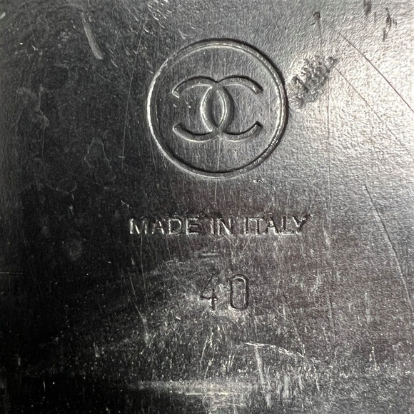 Chanel Black Quilted Patent Leather Drawstring Ankle‎ Boots 40 - Picture 8 of 11